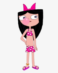 Isabella Blowing A Bubble Gum By Hdkyle - Phineas And Ferb Bikini, HD Png Download, Free Download