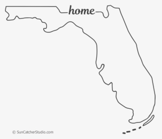 Transparent Florida Map Outline Png - Florida State Outline Home, Png Download, Free Download