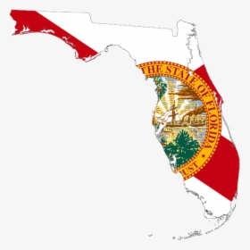 Transparent Florida State Outline Png - Florida Flag Map, Png Download, Free Download