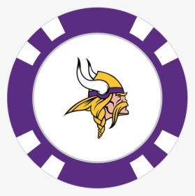 Minnesota Vikings Poker Chip Ball Marker - Transparent Cleveland Indians Logo, HD Png Download, Free Download