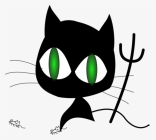 Showing Post & Media For Cartoon Spooky Cat Eyes - Cat Devil Png, Transparent Png, Free Download