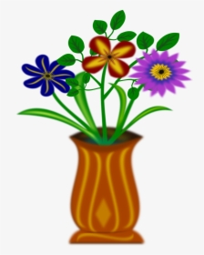 Clip Art Vase Of Flowers, HD Png Download, Free Download