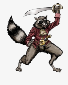 Raccoon Pirate By Stvnhthr - Raccoon Pirate, HD Png Download, Free Download