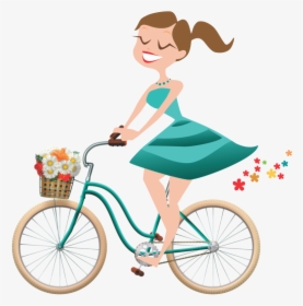 Bicycle With Flower Basket Png, Transparent Png, Free Download