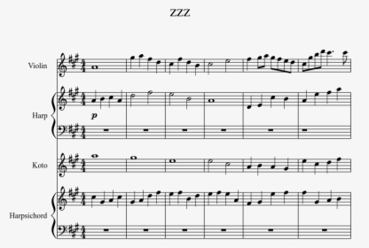 Zzz Sheet Music 1 Of 3 Pages - Sheet Music, HD Png Download, Free Download