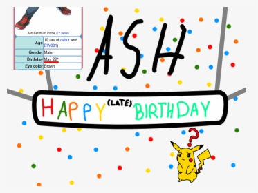 Happy Birthday Ash - Ash Happy Birthday, HD Png Download, Free Download