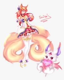 Star Guardian Ahri By Hiirondelle Hd Wallpaper Background - Star Guardian Ahri Png, Transparent Png, Free Download