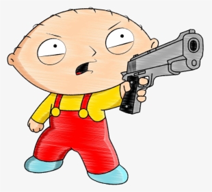 Stewie Griffin Png Free Pic - Stewie Griffin With A Gun, Transparent Png, Free Download