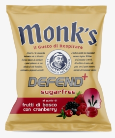 Busta Da 46 G Monk"s Defend Frutti Di Bosco Con Cranberry - Monks Caramelle, HD Png Download, Free Download