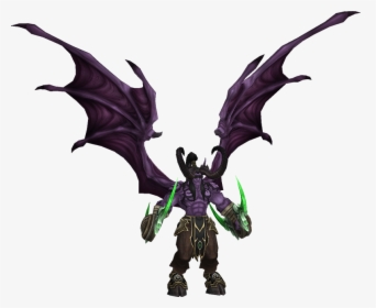 Action Figure,fictional Creature,animal Figure,wing,supernatural - Heroes Of The Storm Illidan Demon, HD Png Download, Free Download