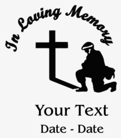 In Loving Memory Army Pray Decal Guy Praying- - Guy Praying, HD Png Download, Free Download