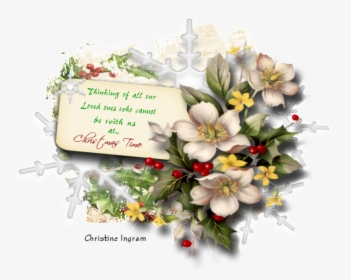 In Loving Memory At Christmas Photo Memorychristmas - Bouquet, HD Png Download, Free Download
