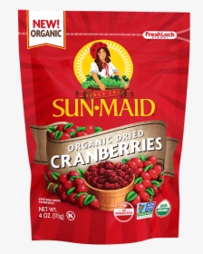 Sun-maid Organic Dried Cranberries 4 Oz - Callaloo, HD Png Download, Free Download