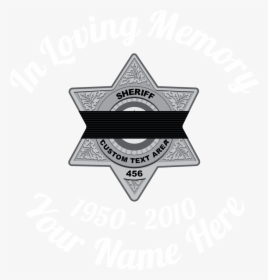 Silver Sheriff Badge With Black Band In Loving Memory - Washington County Sheriff Badge With Black Band, HD Png Download, Free Download