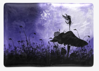 A Beautiful Fairy Dancing On A Mushroom Silhouette - Wildebeest, HD Png Download, Free Download