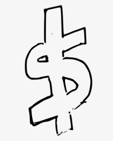 Cash Clipart - Dollar Sign Drawing Png, Transparent Png, Free Download