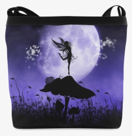 A Beautiful Fairy Dancing On A Mushroom Silhouette - Fairy Silhouette, HD Png Download, Free Download