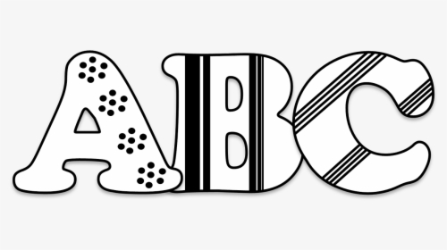 Abc Club Image Clipart Clipart - Letters Clip Art Black And White, HD Png Download, Free Download