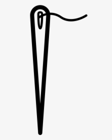 Needle Outline In Vertical With A Short Thread In The - Trekking Pole, HD Png Download, Free Download