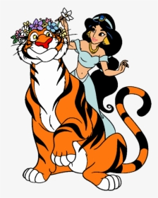 Raj Clipart Clipground Aladdin Movie Clip Art Aladdin - Princess Jasmine And Rajah, HD Png Download, Free Download