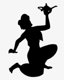 Genie Princess Jasmine Abu Aladdin Rajah - Silhouette Aladdin Clipart, HD Png Download, Free Download