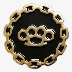Brass Knuckles Gold Pin - Chain, HD Png Download, Free Download