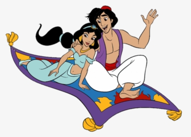 Transparent Magic Carpet Clipart - Jasmine And Aladdin On The Magic Carpet, HD Png Download, Free Download