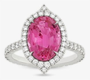 Untreated Pink Sapphire Ring, - Natural Pink Sapphire Ring 4 Carat, HD Png Download, Free Download