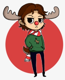 Sam The Christmas Moose By Chibitigre Sam The Christmas - Moose Sam Winchester Chibi, HD Png Download, Free Download