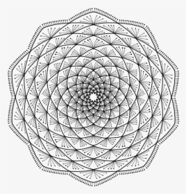 Mandala, Pattern, White, Black, Lines, Geometric - Circle, HD Png Download, Free Download