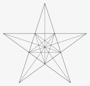 Geometric Star Wireframe - Transparent Geometric Star, HD Png Download, Free Download
