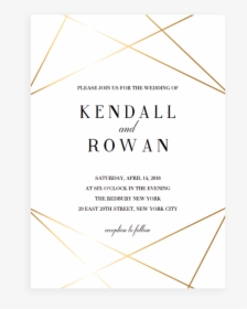 Modern Wedding Invitation Template - Triangle, HD Png Download, Free Download