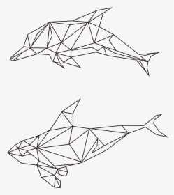Stick Figure Animal Ocean Collection Lines Png And - Animal Geometric Line Art, Transparent Png, Free Download