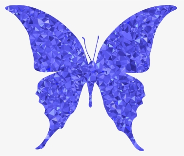 Sapphire Butterfly Silhouette - Silhouette Of Butterfly Flying, HD Png Download, Free Download
