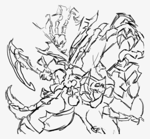 Thresh Rough Line Art By Reala - Thresh Drawing, HD Png Download, Free Download
