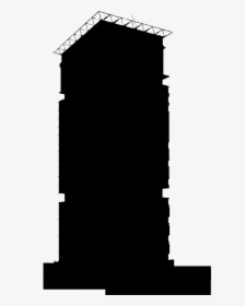 Black Outline Building Icon Building Silhouette Apartment - Illustration, HD Png Download, Free Download