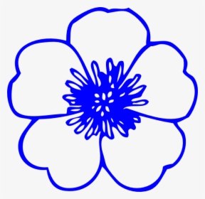 Blue Buttercup Flower Svg Clip Arts - Flowers With No Color, HD Png Download, Free Download