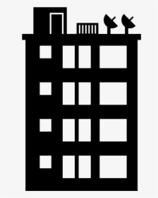 Black Building Icon Png - Building B W Clipart, Transparent Png, Free Download