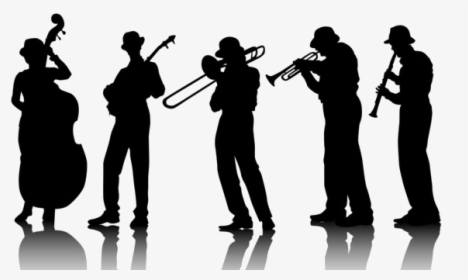 Jazz Musician Png Hd - Jazz Band Silhouette Png, Transparent Png, Free Download