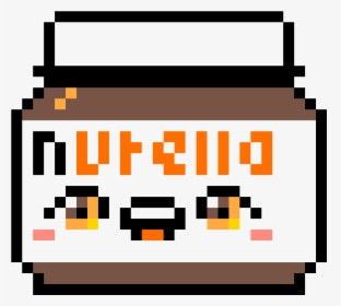 Nutella Pixel Art , Png Download - Pixel Art Kawaii Nutella, Transparent Png, Free Download