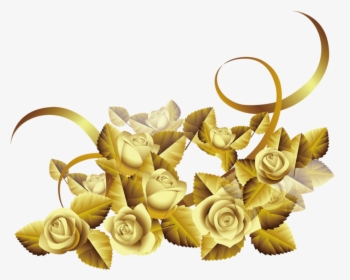 #mq #gold #roses #rose #flowers #flower #garden #nature - Gold Flower Vector Png, Transparent Png, Free Download