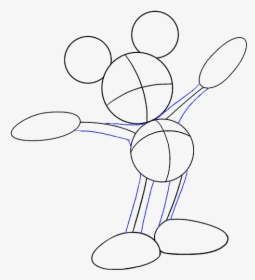 How To Draw Mickey Mouse - Racketlon, HD Png Download, Free Download