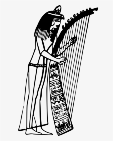 Transparent Harmonica Clipart - Egyptian Music Instrument Clip Art Black And White, HD Png Download, Free Download