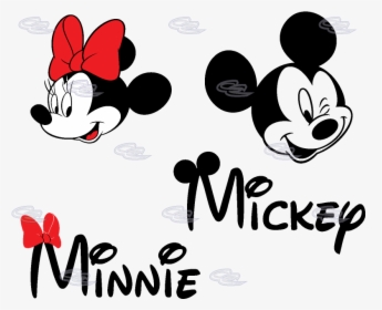 Minnie Mouse Face Logo - Mickey And Minnie Name, HD Png Download, Free Download