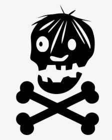 Crossbones Skull Spooky - Pirate Pumpkin Carving Stencils, HD Png Download, Free Download