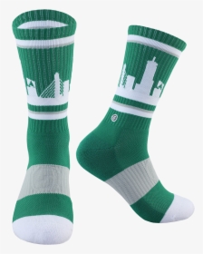 Celtics Colors Philadelphia Skyline, Boston Skyline, - Sock, HD Png Download, Free Download