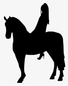 Transparent Woman Back Png - Woman Riding Horse Silhouette, Png Download, Free Download