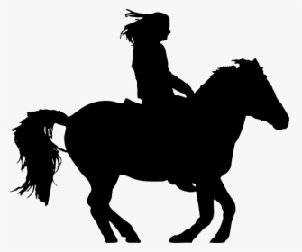 Quarter Horse Silhouette Png - Horse And Rider Silhouette, Transparent Png, Free Download