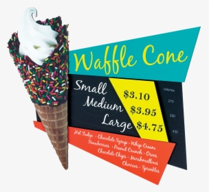 3d Waffle Cone Menu, HD Png Download, Free Download