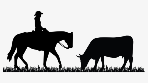 Cowboy And Horse Silhouette , Png Download - Western Horse Rider Silhouette, Transparent Png, Free Download